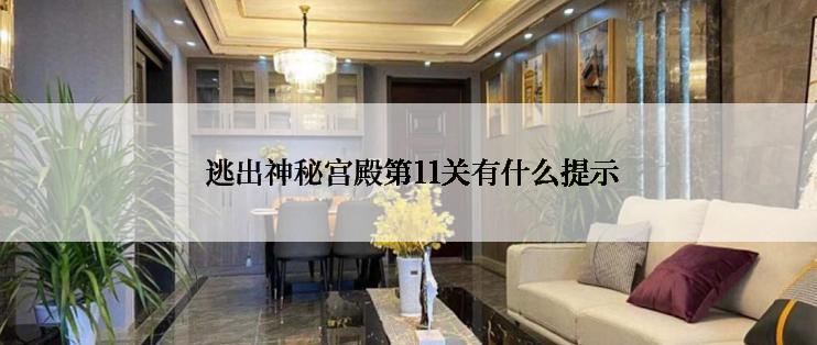  逃出神秘宫殿第11关有什么提示