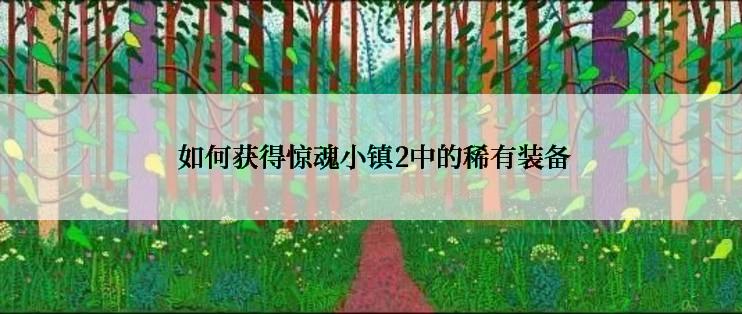  如何获得惊魂小镇2中的稀有装备