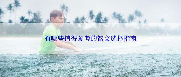 有哪些值得参考的铭文选择指南