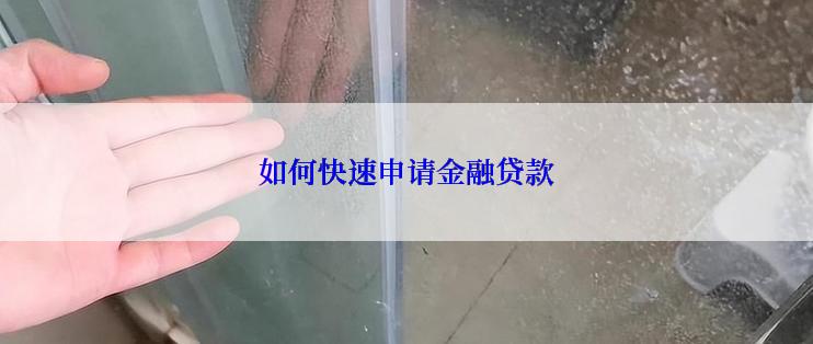 如何快速申请金融贷款