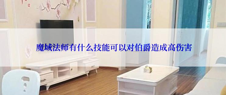 魔域法师有什么技能可以对伯爵造成高伤害