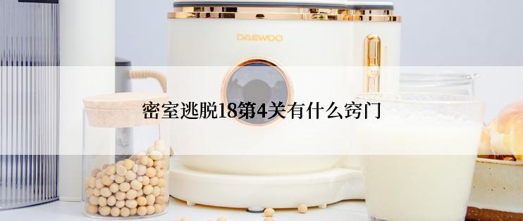密室逃脱18第4关有什么窍门