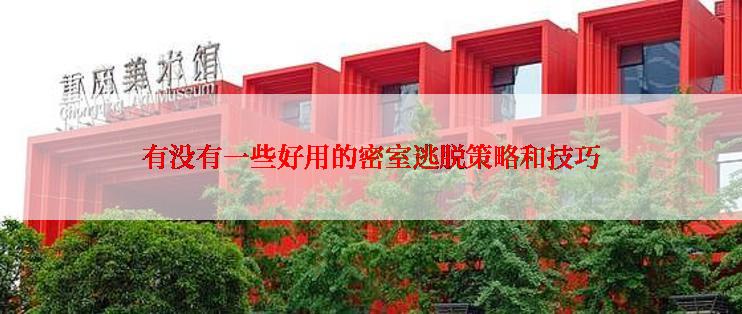 有没有一些好用的密室逃脱策略和技巧