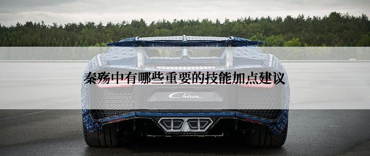 秦殇中有哪些重要的技能加点建议