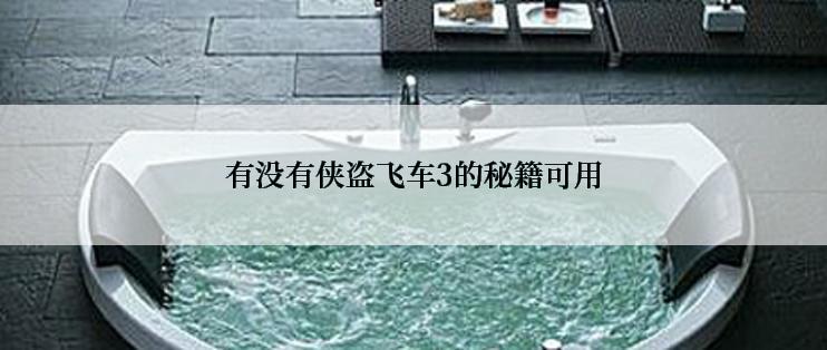 有没有侠盗飞车3的秘籍可用