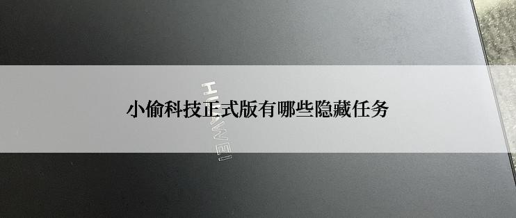 小偷科技正式版有哪些隐藏任务