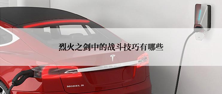 烈火之剑中的战斗技巧有哪些