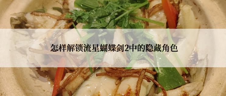  怎样解锁流星蝴蝶剑2中的隐藏角色