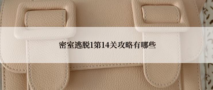 密室逃脱1第14关攻略有哪些