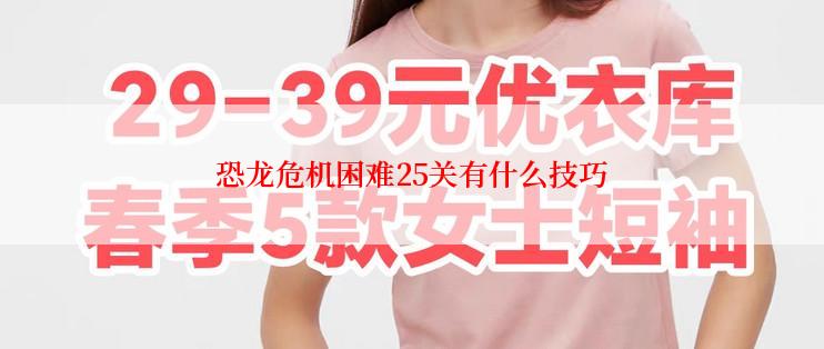 恐龙危机困难25关有什么技巧