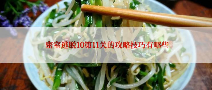  密室逃脱10第11关的攻略技巧有哪些