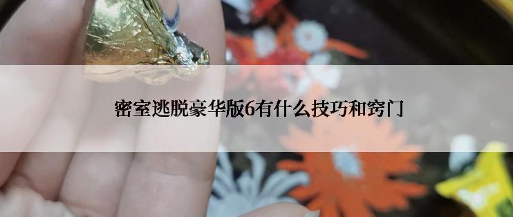  密室逃脱豪华版6有什么技巧和窍门