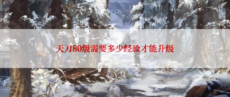 天刀80级需要多少经验才能升级