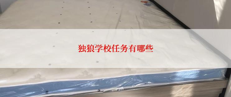 独狼学校任务有哪些