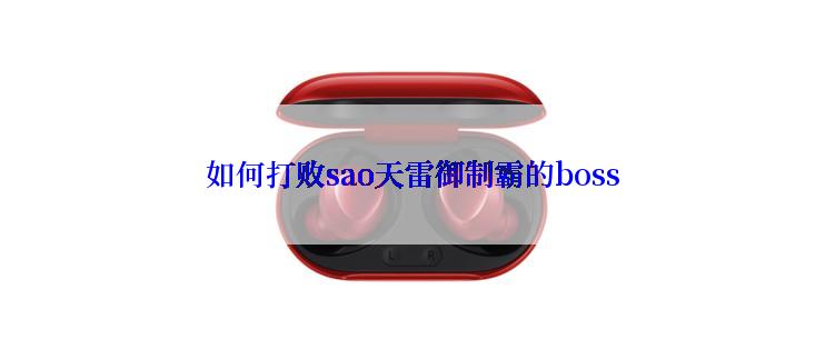 如何打败sao天雷御制霸的boss