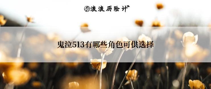 鬼泣513有哪些角色可供选择
