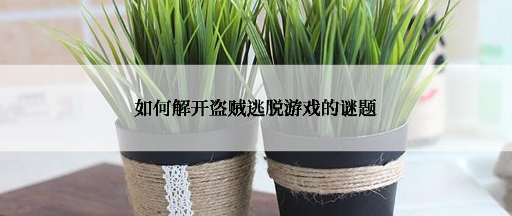 如何解开盗贼逃脱游戏的谜题