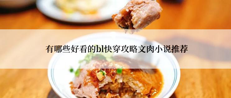  有哪些好看的bl快穿攻略文肉小说推荐