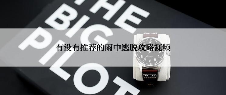 有没有推荐的雨中逃脱攻略视频