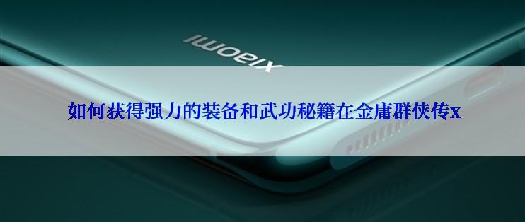  如何获得强力的装备和武功秘籍在金庸群侠传x