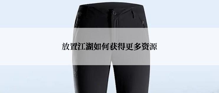 放置江湖如何获得更多资源