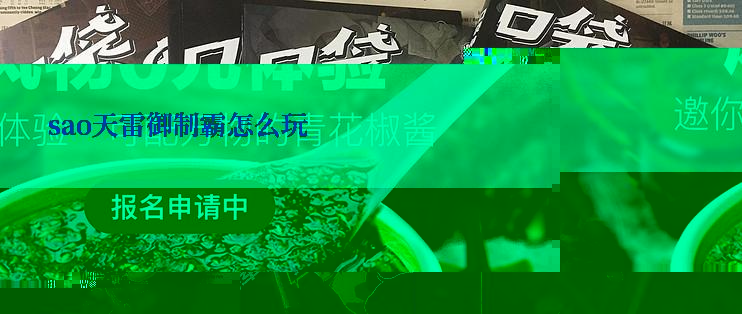 sao天雷御制霸怎么玩