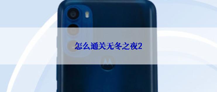 怎么通关无冬之夜2