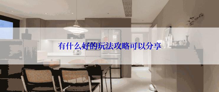 有什么好的玩法攻略可以分享