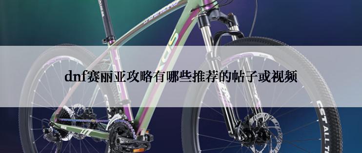 dnf赛丽亚攻略有哪些推荐的帖子或视频