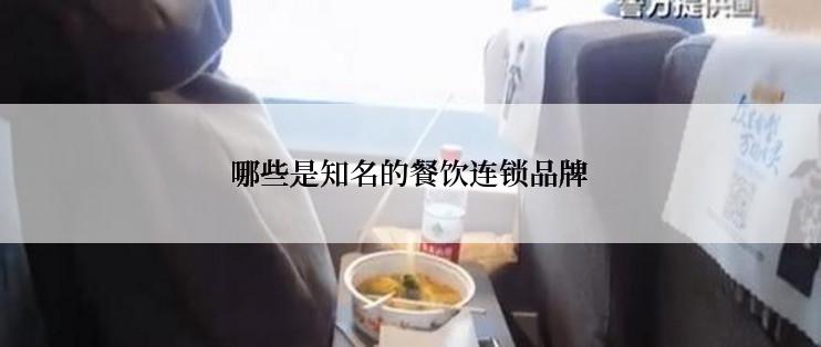 哪些是知名的餐饮连锁品牌