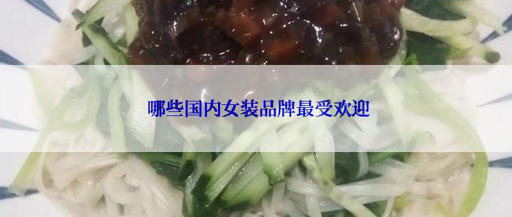  哪些国内女装品牌最受欢迎