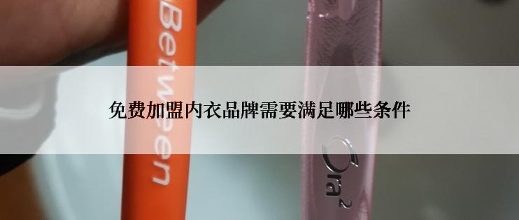 免费加盟内衣品牌需要满足哪些条件