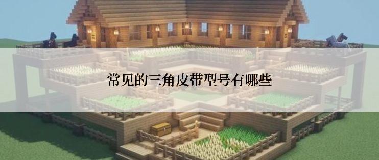 常见的三角皮带型号有哪些