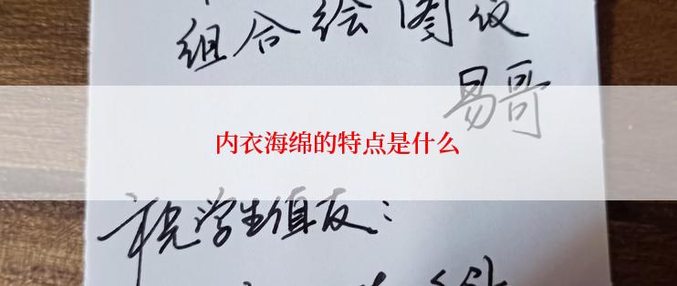 内衣海绵的特点是什么