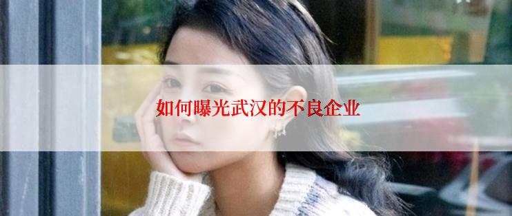  如何曝光武汉的不良企业