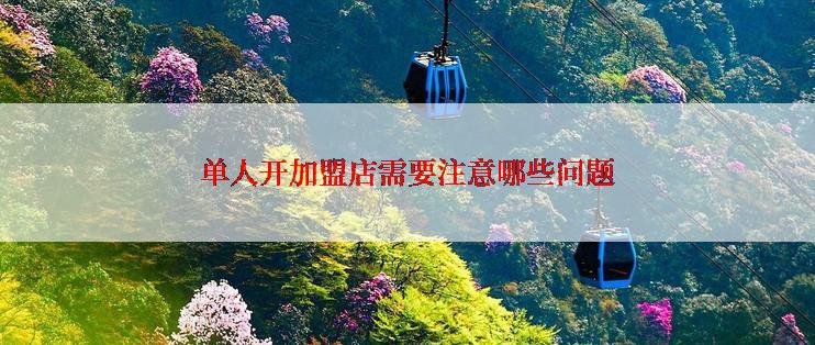 单人开加盟店需要注意哪些问题