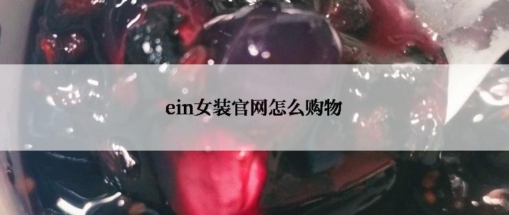 ein女装官网怎么购物