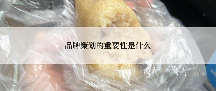 品牌策划的重要性是什么