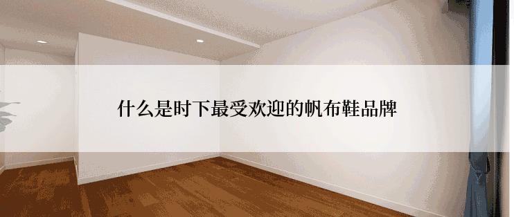 什么是时下最受欢迎的帆布鞋品牌