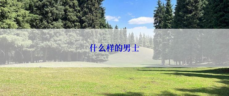 什么样的男士