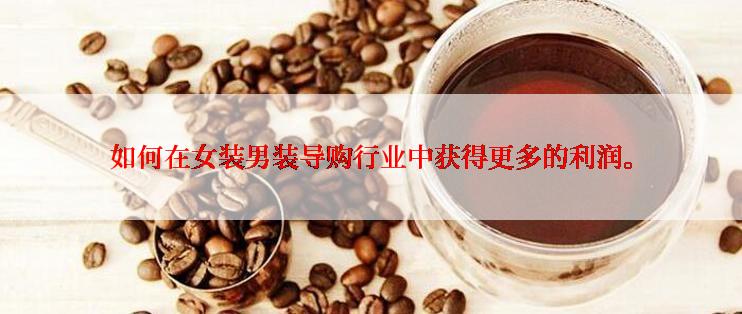 如何在女装男装导购行业中获得更多的利润。