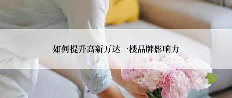 如何提升高新万达一楼品牌影响力