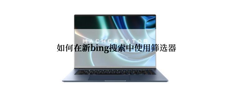  如何在新bing搜索中使用筛选器