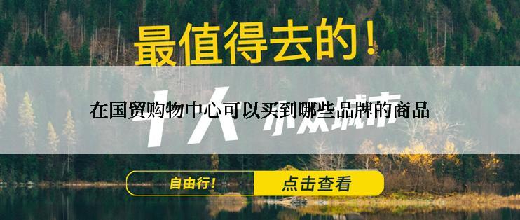 在国贸购物中心可以买到哪些品牌的商品