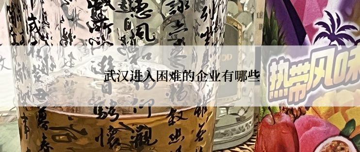  武汉进入困难的企业有哪些