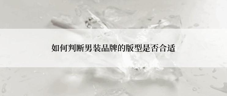 如何判断男装品牌的版型是否合适
