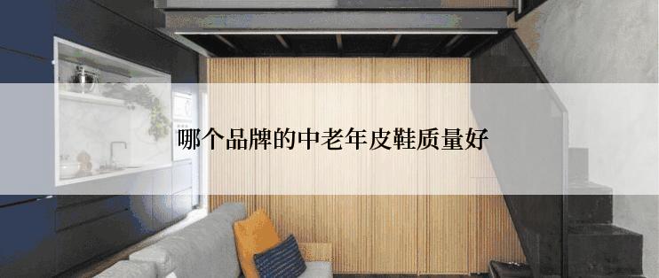  哪个品牌的中老年皮鞋质量好