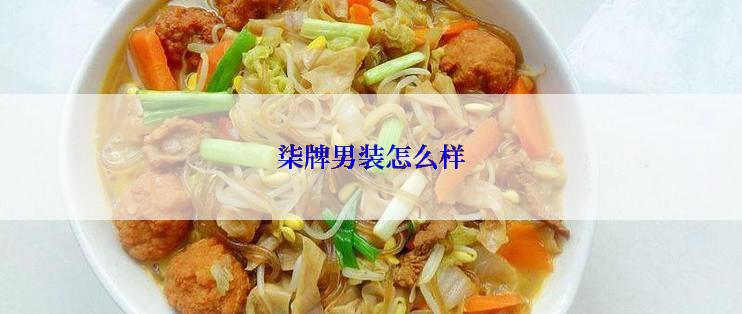 柒牌男装怎么样