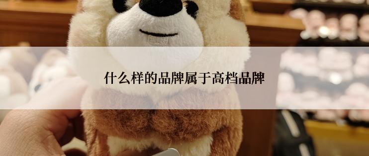 什么样的品牌属于高档品牌