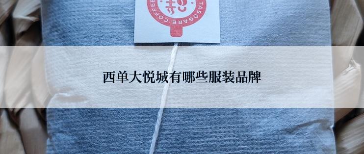 西单大悦城有哪些服装品牌